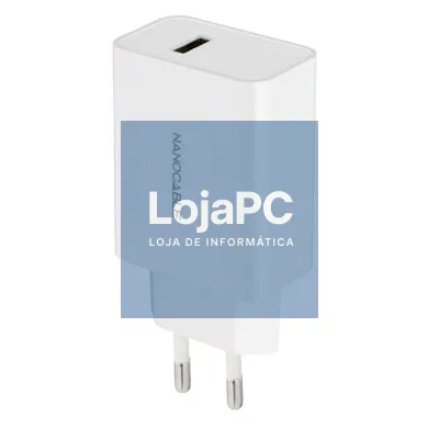Carregador de parede Nanocable 10.10.2003/ 1xUSB/ 10W/ Branco
