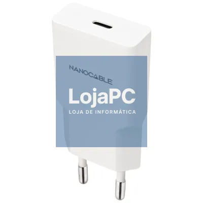 Carregador de parede Nanocable 10.10.2027/ 1xUSB Tipo-C/ 30W/ Branco