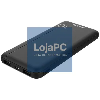 Powerbank 10000mAh Philips DLP1810NB/62/ Preta