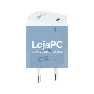 Carregador de parede GaN TooQ TQWC-GANPD30WT/ 1xUSB Tipo-C/ 30W