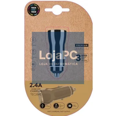 Carregador de automóvel Tech One Tech TEC2802/ 2xUSB/ 12W