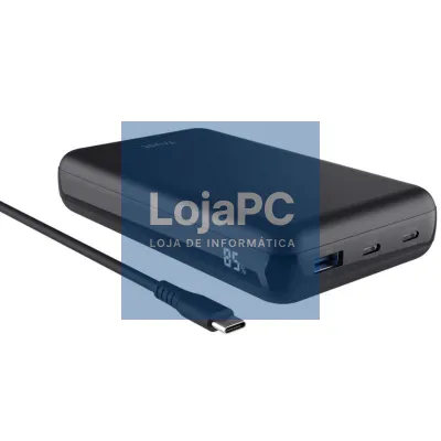 Powerbank/Powerbank Trust Laro 20000mAh/ 100W/ Preta/ Compatível com Portáteis
