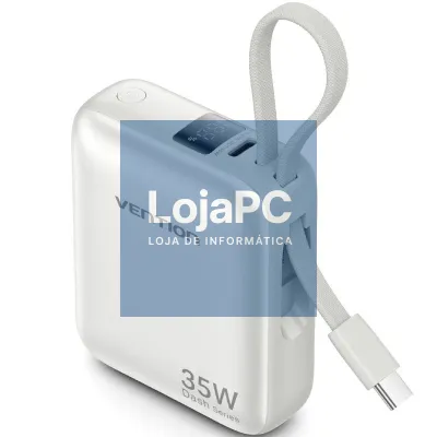 Powerbank 10000mAh Vention FHEN0/ 35W/ Beige/ inclui Cabo USB Tipo-C