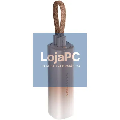 Powerbank 5000mAh Vention FHWJ0/ 20W/ Dourado/ inclui Cabo USB Tipo-C y Lightning