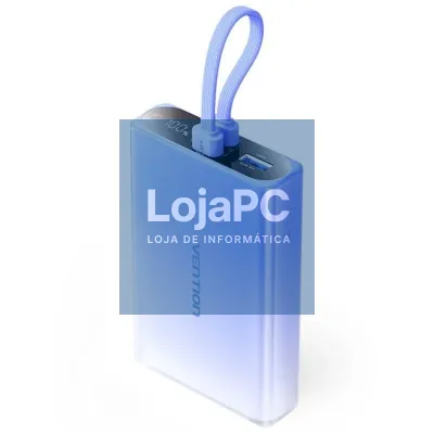 Powerbank 10000mAh Vention FHZL0/ 22.5W/ Azul/ inclui Cabo USB Tipo-C y Lightning