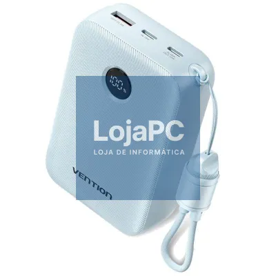 Powerbank 20000mAh Vention FKBL0-C/ 22.5W/ Azul/ inclui Cabo USB Tipo-C