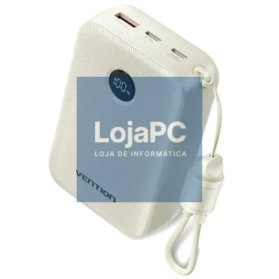Powerbank 20000mAh Vention FKBN0-C/ 22.5W/ Beige/ inclui Cabo USB Tipo-C