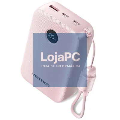 Powerbank 20000mAh Vention FKBP0-C/ 22.5W/ Rosa/ inclui Cabo USB Tipo-C
