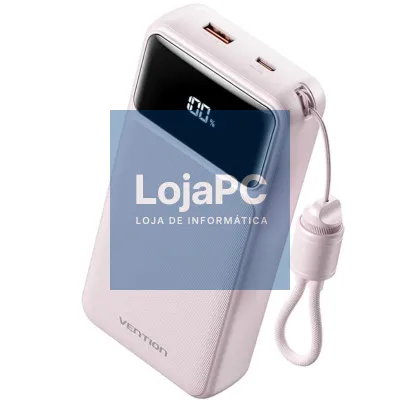 Powerbank 20000mAh Vention XGYP0-40-TY/ 22.5W/ Rosa/ inclui Cabo USB Tipo-C