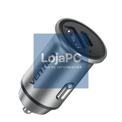 Carregador de automóvel Vention FFFH0/ 1xUSB-Tipo C/ 1xUSB/ 30W
