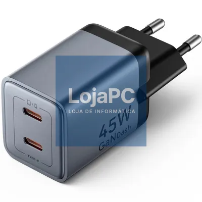 Carregador de parede GaN Vention FCDH0-EU/ 2xUSB Tipo-C/ 45W