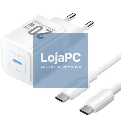 Carregador de parede GaN Vention TZ-FEPW0-EU-01/ 1xUSB Tipo-C + Cabo USB Tipo-C/ 20W
