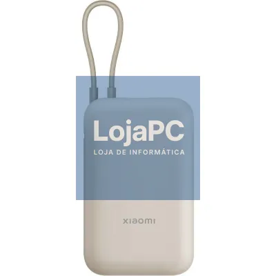 Powerbank 10000mAh Xiaomi Power Bank Integrated Cabo/ 22.5W/ Beige/ inclui Cabo USB Tipo-C