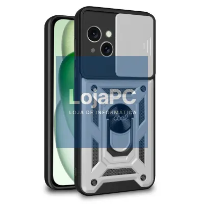 COOL Case for iPhone 15 Plus Hard Ring Silver