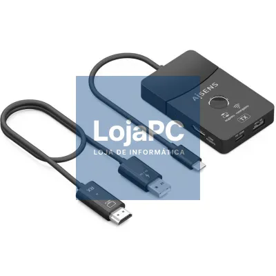 Adaptador/Transmisor de vídeo sem fios USB Tipo-C - HDMI Aisens ASWL-H2KDC30M05-BK/ 100W