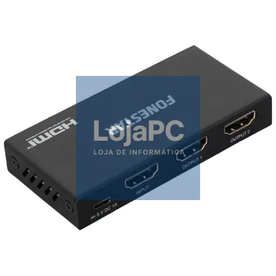 Duplicador HDMI Fonestar FO-22S2ED/ 2x HDMI Fêmea - HDMI Macho