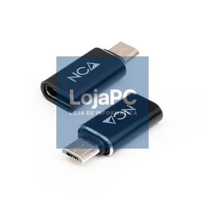 Adaptador Nanocable 10.02.0014/ MicroUSB Macho - USB Tipo-C Fêmea