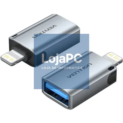 Adaptador OTG USB Vention CUCH0/ USB Fêmea - Lightning Macho/ Azul