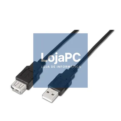 Cabo Extensão USB 2.0 Aisens A101-0015/ USB Macho - USB Fêmea/ até 2.5W/ 60Mbps/ 1m/ Preto