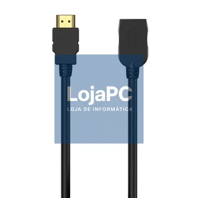 Cabo Extensão HDMI Aisens A120-0547/ HDMI Macho - HDMI Fêmea/ até 10W/ 2250Mbps/ 5m/ Preto