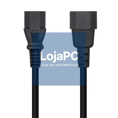 Cabo Alimentação Aisens A132-0532/ IEC C13 Fêmea - IEC C14 Macho/ 10m/ Preto
