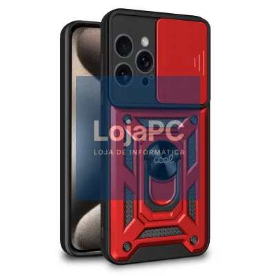 COOL Case for iPhone 15 Pro Max Hard Ring Red