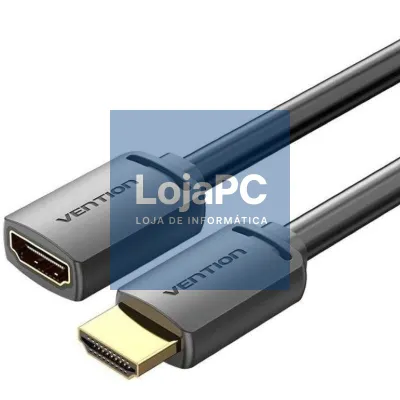 Cabo Extensão HDMI 4K Vention AHCBG/ HDMI Macho - HDMI Fêmea/ 1.5m/ Preto