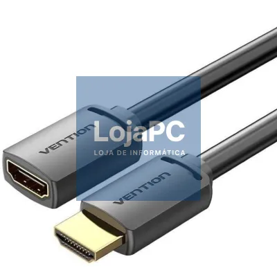 Cabo Extensão HDMI 4K Vention AHCBI/ HDMI Macho - HDMI Fêmea/ 3m/ Preto