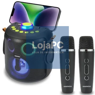 Coluna com Bluetooth Daewoo Karaoke DW3008/ 15W/ 1.0