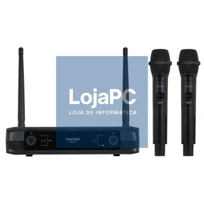 Microfone sem fios Duplo Mano UHF Fonestar SONAIR-2M/ inclui Receptor