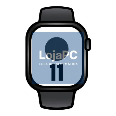 Apple Watch Series 11/ GPS/ 42mm/ Preto Azabache/ Correia Desportiva Preta (M/L)