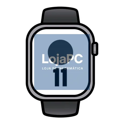 Apple Watch Series 11/ GPS/ Cellular/ 46mm/ Aluminio Cinzento Espacial/ Correia Desportiva Preta M/L