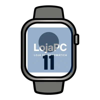 Apple Watch Series 11/ GPS/ Cellular/ 46mm/ Titânio Natural/ Correia Desportiva Cinzento Piedra M/L