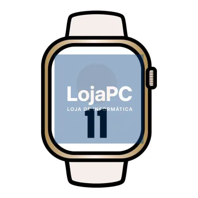 Apple Watch Series 11/ GPS/ Cellular/ 46mm/ Titânio Dourado/ Correia Desportiva Rosa Rubor M/L