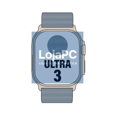 Apple Watch Ultra 3 GPS/ Cellular 49mm Caixa de Titânio Natural/ Correia Ocean Azul Naútico