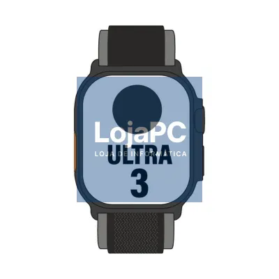 Apple Watch Ultra 3/ GPS/ Cellular/ 49mm/ Caixa Titânio Preto/ Correia Trail Loop Preta S/M