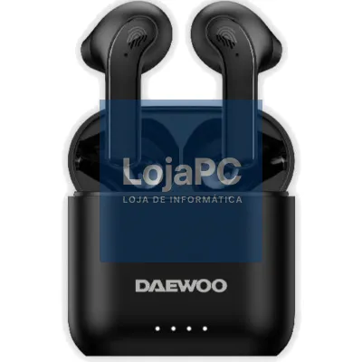 Auscultadores Bluetooth Daewoo DW2020 com estojo de carga/ Autonomia 5h/ Pretos