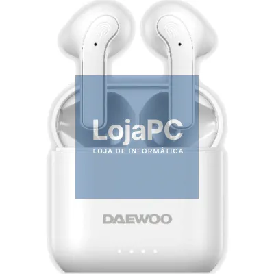 Auscultadores Bluetooth Daewoo DW2021 com estojo de carga/ Autonomia 5h/ Brancos