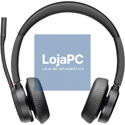 Auscultadores Sem Fios Poly Voyager 4320 UC + Adaptador BT700 + Base de Carga/ com Microfone/ Bluetooth/ Pretos