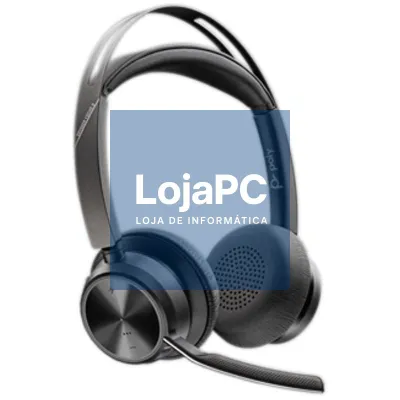 Auscultadores Sem Fios PolyVoyager Focus 2 USB-C-C + Adaptador USB-C/A/ com Microfone/ Bluetooth/ Pretos