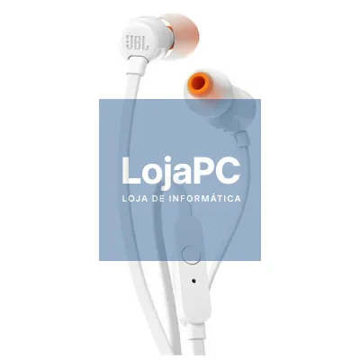 Auscultadores Intrauditivos JBL Tune 110/ com Microfone/ Jack 3.5/ Brancos