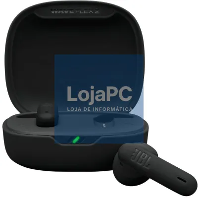Auscultadores Bluetooth JBL Wave Flex com estojo de carga/ Autonomia 10h/ Pretos