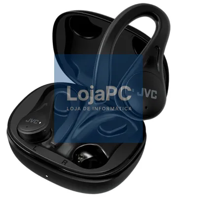 Auscultadores Bluetooth JVC HA-EC25T com estojo de carga/ Autonomia 7.5h/ Pretos