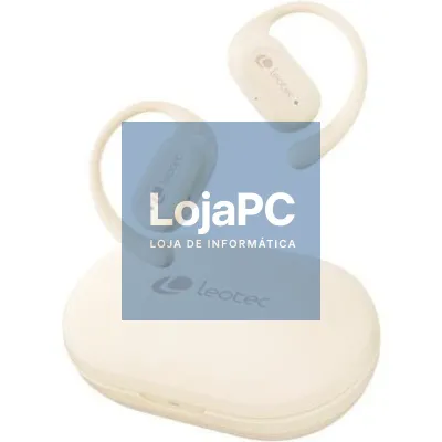 Auscultadores Deportivos Bluetooth Leotec Open Air Zenith Sport com estojo de carga/ Autonomia 6.5h/ Beige
