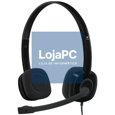 Auscultadores Logitech H151/ com Microfone/ Jack 3.5/ Pretos