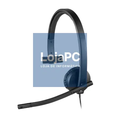 Auscultador Logitech H570E/ com Microfone/ USB/ Preto