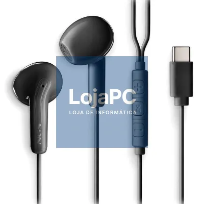 Auscultadores Intrauditivos NGS Cross Glide/ com Microfone/ USB Tipo-C/ Pretos