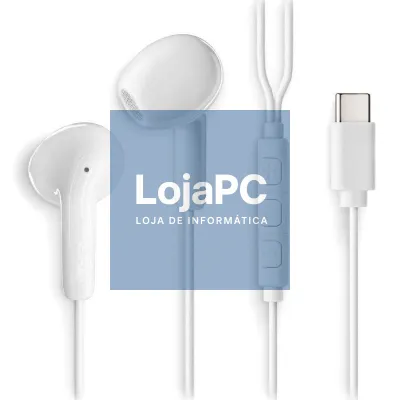 Auscultadores Intrauditivos NGS Cross Glide/ com Microfone/ USB Tipo-C/ Brancos