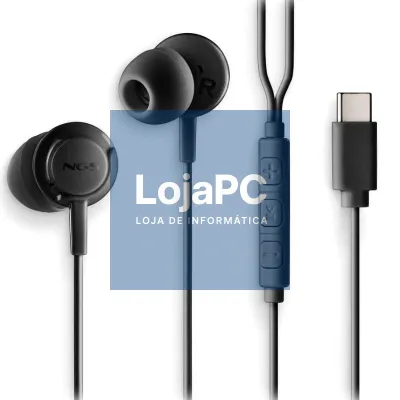 Auscultadores Intrauditivos NGS Cross Step/ com Microfone/ USB Tipo-C/ Pretos