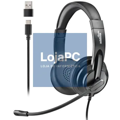 Auscultadores NGS VOX605 USB-C/ com Microfone/ USB Tipo-C/ Pretos